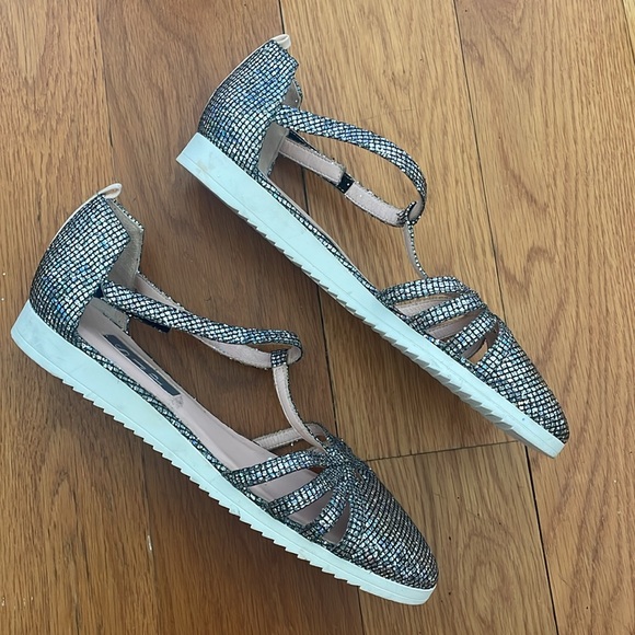 SJP Meteor Silver Scintillate Sandals 36 - Picture 7 of 13
